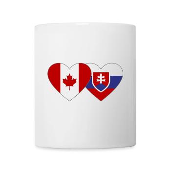 Canada Slovakia Flag Heart - Mug - white - Front
