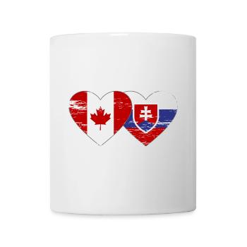 Kanada Slowakei Flagge Herz used - Tasse - Weiß - Vorne