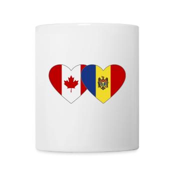 Kanada Moldau Flagge Herz - Tasse - Weiß - Vorne