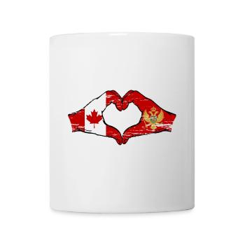 Kanada Montenegro Flagge Hände Herzform used - Tasse - Weiß - Vorne