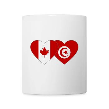 Drapeau du Canada et de la Tunisie - Mug blanc - blanc - Devant
