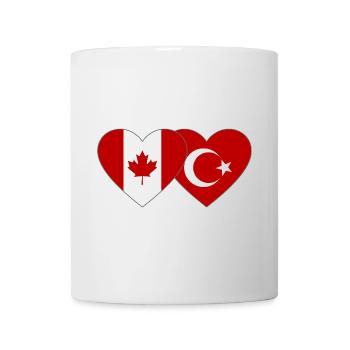 Canada Dinde Drapeau Coeur - Mug blanc - blanc - Devant