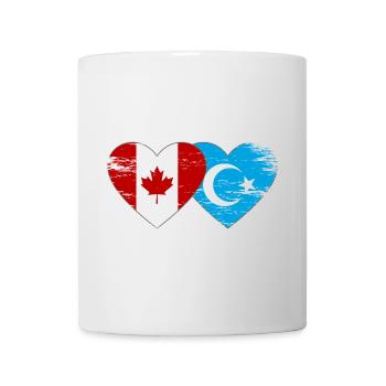 Canada Uyghur flag heart used - Mug - white - Front