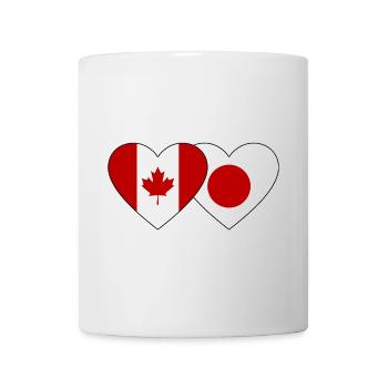 Canada Japan Flag Heart - Mug - white - Front