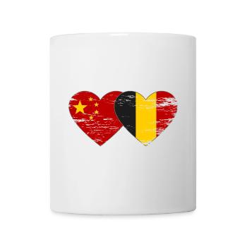 China Belgium flag heart used - Mug - white - Front