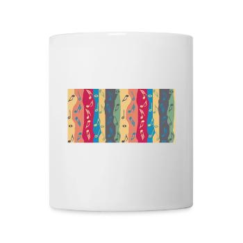 Music Notes Madras Stripes - Mug - white - Front
