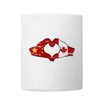 China Canada Flag Hands Heart Shape Used - Mug - white - Front