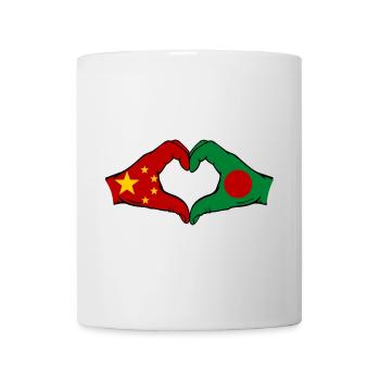 China Bangladesh Flag Hands Heart Shape - Mug - white - Front