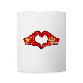 China Montenegro Flagge Hände Herzform used - Tasse - Weiß - Vorne