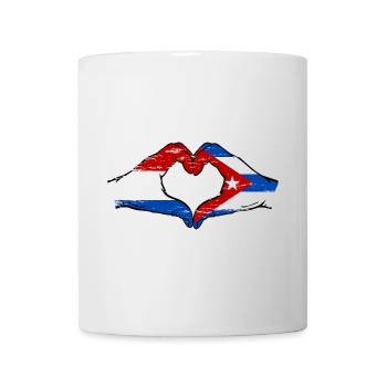 Holland Cuba flag hands heart shape used - Mug - white - Front