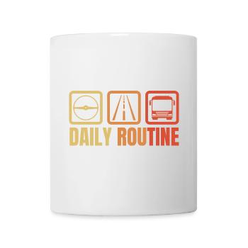 Busfahrer Tagesablauf - Tasse - Weiß - Vorne