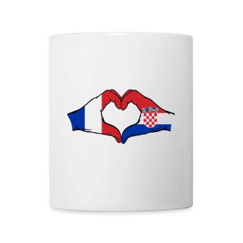 France Croatia Flag Hands Heart Shape - Mug - white - Front