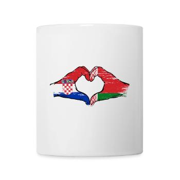 Kroatien Belarus Flagge Hände Herzform used - Tasse - Weiß - Vorne