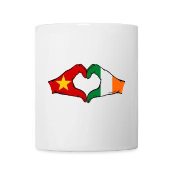 Vietnam Irland Flagge Hände Herzform - Tasse - Weiß - Vorne