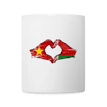 Vietnam Biélorussie Drapeau Mains Coeur Forme Utilisé - Mug blanc - blanc - Devant