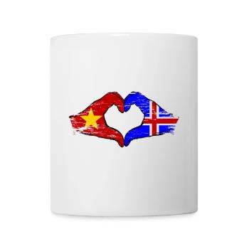 Vietnam Island Flagge Hände Herzform used - Tasse - Weiß - Vorne