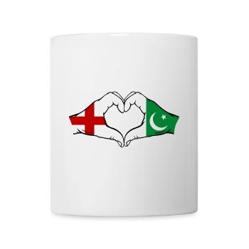 England Pakistan Flagge Hände Herzform - Tasse - Weiß - Vorne