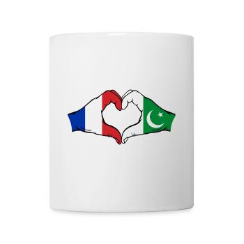 Frankreich Pakistan Flagge Hände Herzform - Tasse - Weiß - Vorne