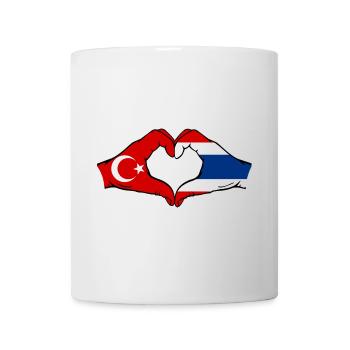 Turkey Thailand Flag Hands Heart Shape - Mug - white - Front