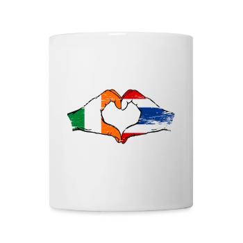 Irlande, drapeau de la Thaïlande, aiguilles, forme de coeur utilisé - Mug blanc - blanc - Devant