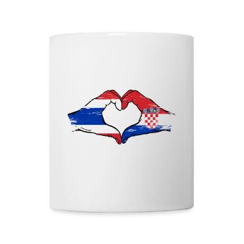 Croatie Drapeau Thaïlande mains forme de coeur utilisé - Mug blanc - blanc - Devant