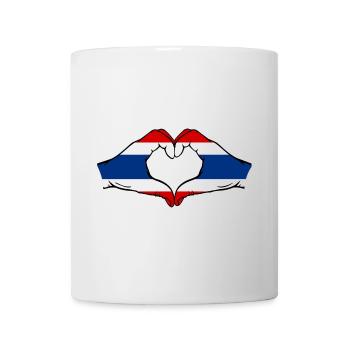 Thailand Flagge Hände Herzform - Tasse - Weiß - Vorne