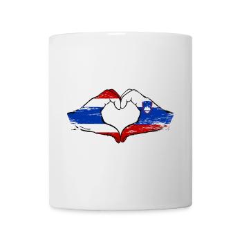 Thailand Slowenien Flagge Hände Herzform used - Tasse - Weiß - Vorne