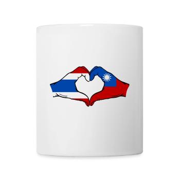 Thailand Taiwan Flagge Hände Herzform - Tasse - Weiß - Vorne