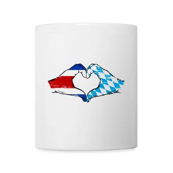 Costa Rica Bavière drapeau mains coeur utilisé - Mug blanc - blanc - Devant