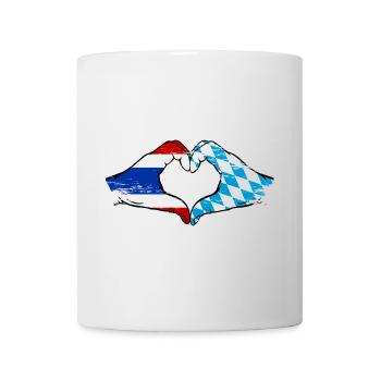Thailand Bavaria Flag Hands Heart Shape Used - Mug - white - Front