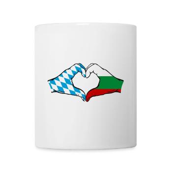 Bavière, Bulgarie, Drapeau, Aiguilles, Coeur - Mug blanc - blanc - Devant