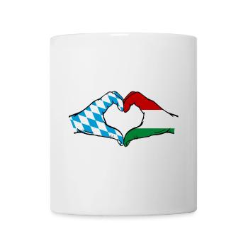 Bavière, Hongrie, Drapeau, Aiguilles, Forme Coeur - Mug blanc - blanc - Devant