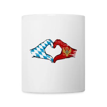 Bavaria Montenegro Flag Hands Heart Shape Used - Mug - white - Front