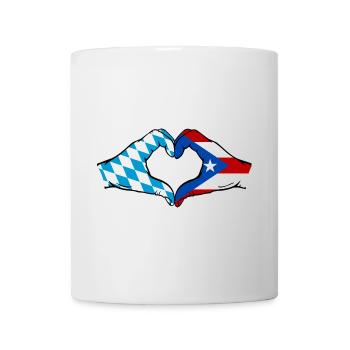 Bavière, Costa Rica, drapeau, mains, forme de coeur - Mug blanc - blanc - Devant