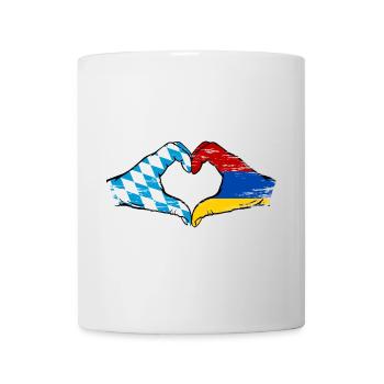 Bavière, Arménie, Drapeau, Mains, Coeur - Mug blanc - blanc - Devant