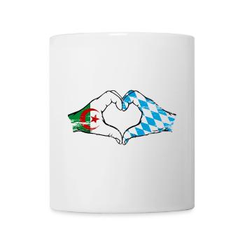 Algeria Bavaria Flag Hands Heart Shape Used - Mug - white - Front
