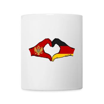 Montenegro Germany Flag Hands Heart Shape - Mug - white - Front