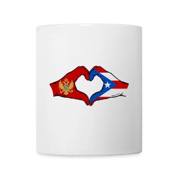 Montenegro Costa Rica Flagge Hände Herzform - Tasse - Weiß - Vorne