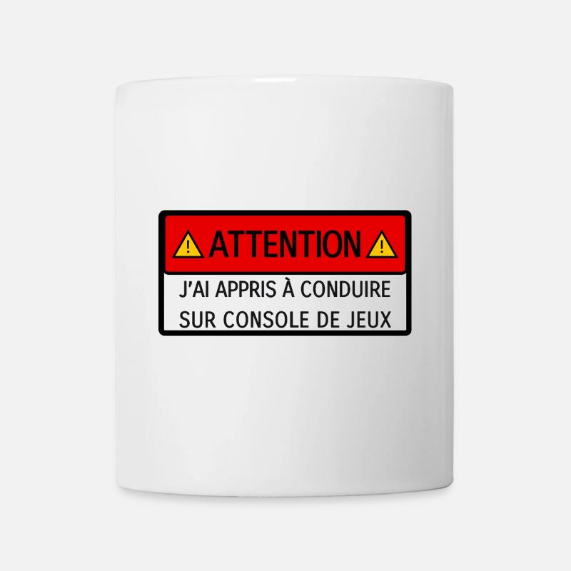 J'ai appris à conduire sur console de jeux vidéo - Mug blanc - blanc