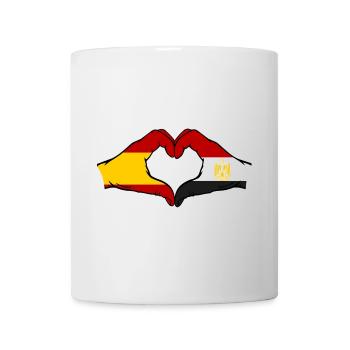 Spain Egypt Flag Hands Heart Shape - Mug - white - Front