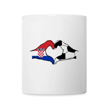 Croatia Football Flag Hands Heart Shape - Mug - white - Front
