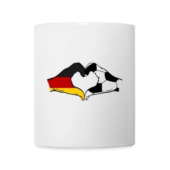 Germany Football Flag Hands Heart Shape - Mug - white - Front