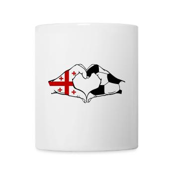 Georgia Football Flag Hands Heart Shape - Mug - white - Front