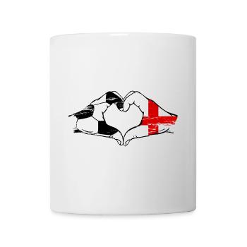 England Fussball Flagge Hände Herzform used - Tasse - Weiß - Vorne