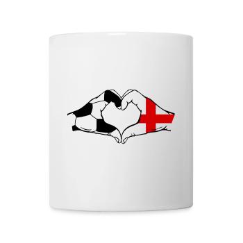 England Football Flag Hands Heart Shape - Mug - white - Front