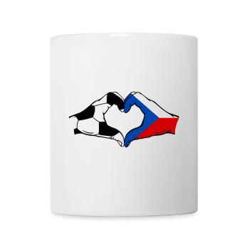 Tschechien Fussball Flagge Haende Herzform - Tasse - Weiß - Vorne