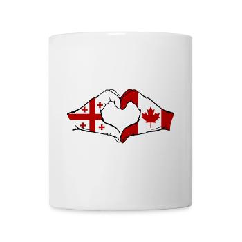 Georgien Kanada Flagge Haende Herzform - Tasse - Weiß - Vorne