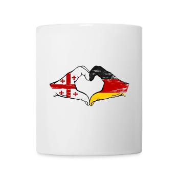 Georgien Deutschland Flagge Haende Herzform use - Tasse - Weiß - Vorne