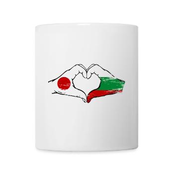 Japan Bulgarien Flagge Haende Herzform used - Tasse - Weiß - Vorne