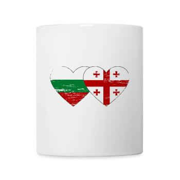 Bulgaria Georgia flag heart used - Mug - white - Front